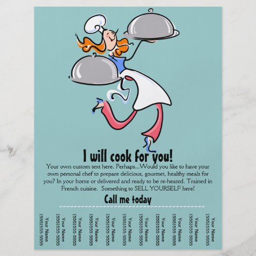 Catering or Personal chef promo flyer