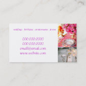 Catering Party Service Decorations Occasions Business Card (Back)