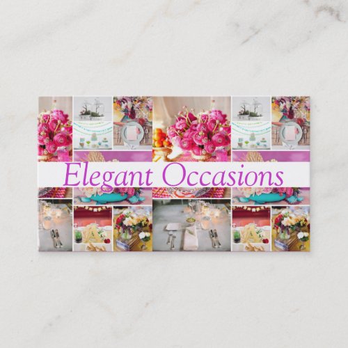 Catering Party Service Decorations Occasions Business Card Template
