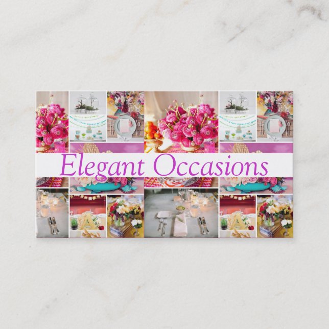 Catering Party Service Decorations Occasions Business Card (Front)