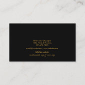 Catering Personal Chef Gold Kitchen Utensils Business Card (Back)