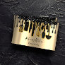 Catering Personal Chef Restaurant Drip Black Gold  Business Card