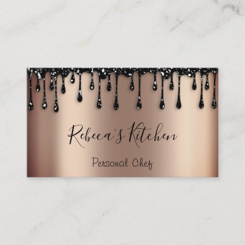 Catering Personal Chef Restaurant Drip Rose Studio Business Card