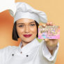 Catering Personal Chef Restaurant QR Code Pink Business Card