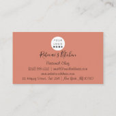 Catering Personal Chef Restaurant Rose Black Business Card (Back)