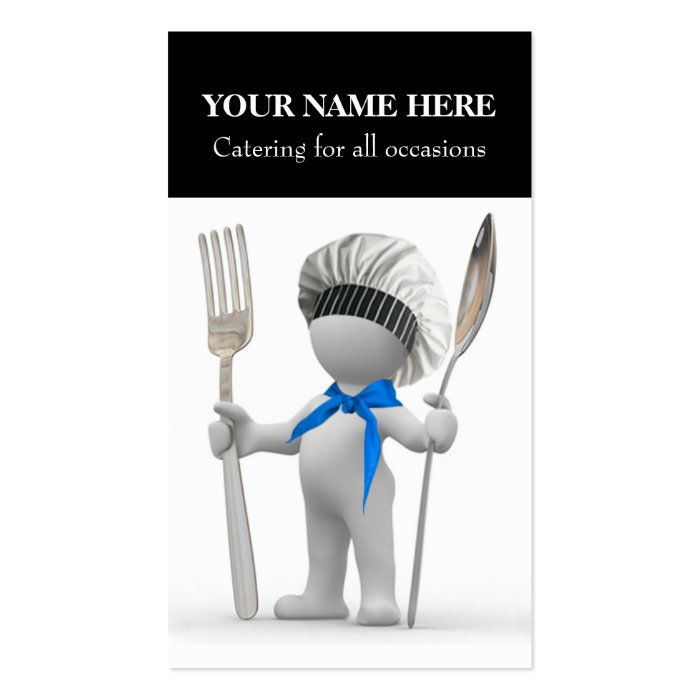 Catering Restaurant Cook Cafe Bistro "Cool Chef" Business Card