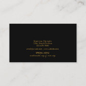 Catering Retro Black Chef Gold Whisk Circle Business Card (Back)