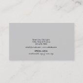 Catering Retro Gray Chef Gold Fork Crossed Business Card (Back)