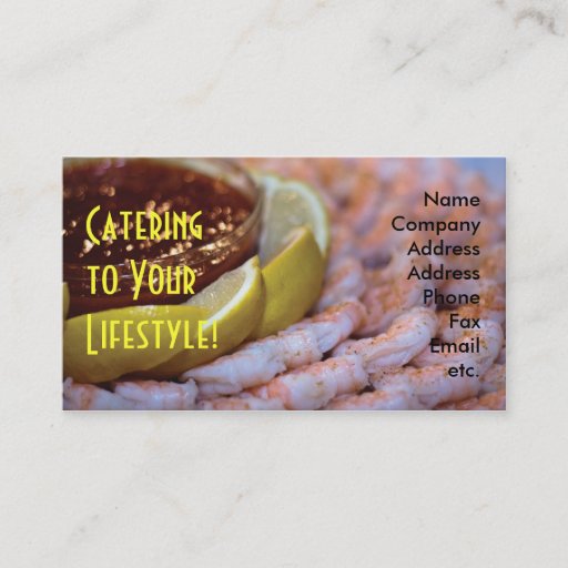 Customizable Catering Service Business Card