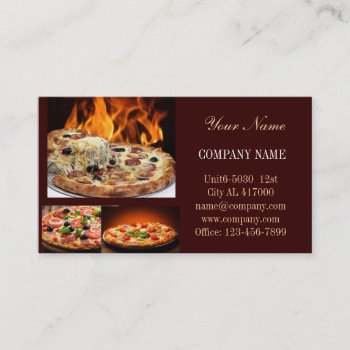 Catering Service Deli Shop Italian Food Pizza Business Card by WhenWestMeetEast at Zazzle