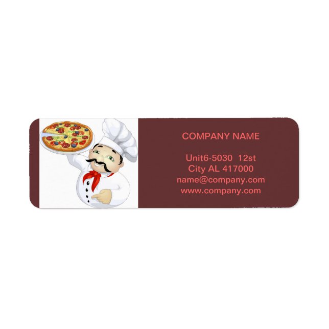 catering service deli shop Italian Food pizza Label (Front)