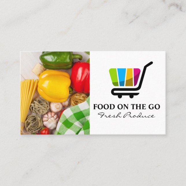 Catering Service | Food Delivery | Produce Business Card (Front)