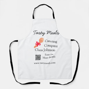 Catering services add name QR code website bakery Apron