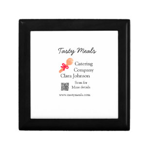 Catering services add name QR code website bakery  Gift Box