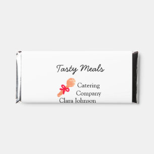 Catering services add name QR code website bakery  Hershey Bar Favors