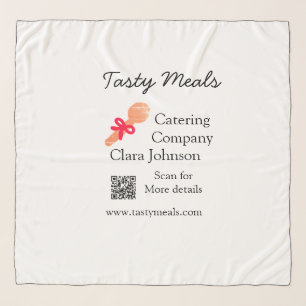 Catering services add name QR code website bakery  Scarf