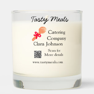 Catering services add name QR code website bakery Scented Candle