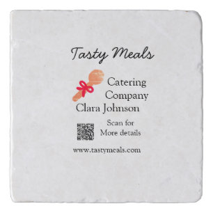 Catering services add name QR code website bakery Trivet