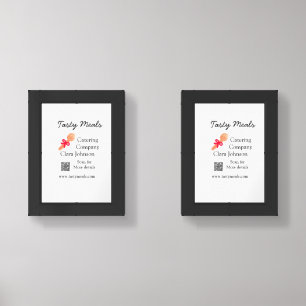 Catering services add name QR code website bakery Wall Art Sets