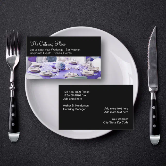 Catering Services Businesscards Business Card Zazzle 7461