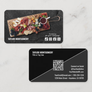 Catering Social Media QR Code Business Card