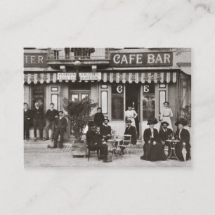 Catering vintage French cafe business card