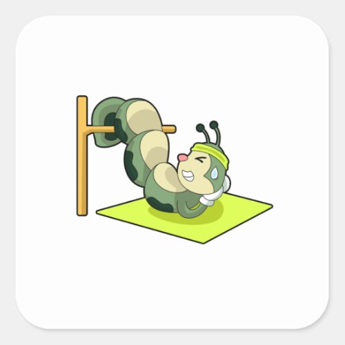 Caterpillar ABS Workout Fitness Square Sticker
