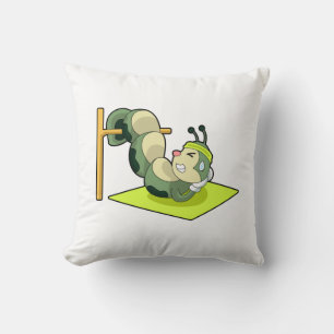 Caterpillar ABS Workout Fitness Throw Pillow
