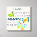 Caterpillar And Butterfly Quote Personalized Canvas Print at Zazzle