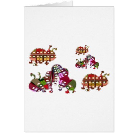 Caterpillar and Ladybug Lady Bug Graphic Cards (Front)