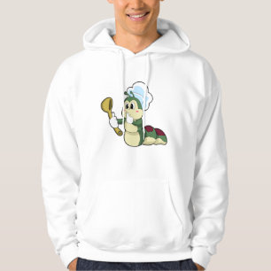 Caterpillar as Chef with Wooden spoon Hoodie