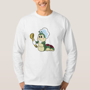 Caterpillar as Chef with Wooden spoon T-Shirt