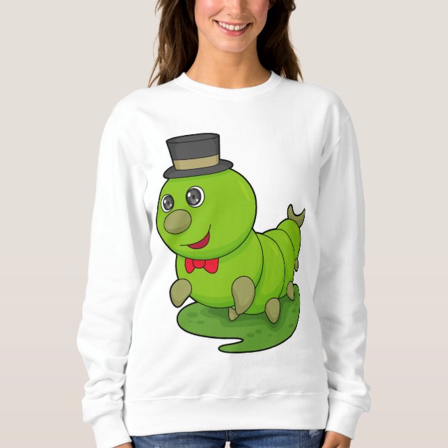 Caterpillar as Gentleman with Cylinder Sweatshirt (Front)