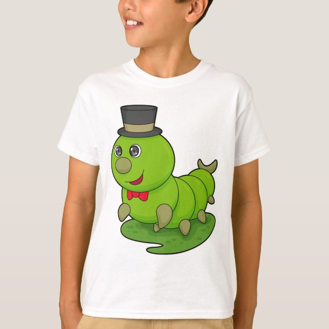 Caterpillar as Gentleman with Cylinder T-Shirt (Front)