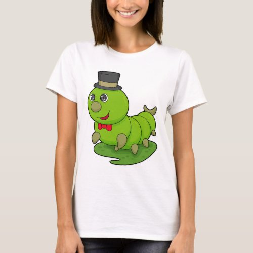Caterpillar as Gentleman with Cylinder T_Shirt
