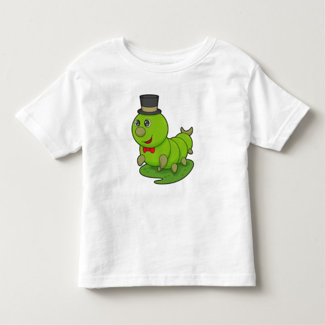 Caterpillar as Gentleman with Cylinder Toddler T-shirt (Front)
