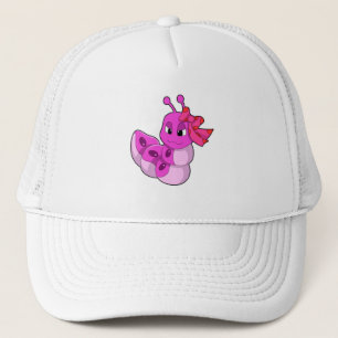 Caterpillar as Girl with Ribbon Trucker Hat