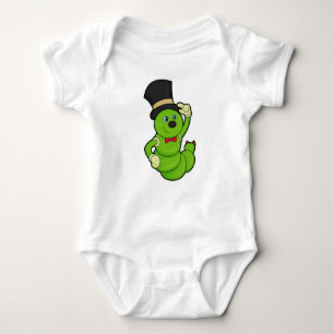Caterpillar as Groom with Hat Baby Bodysuit