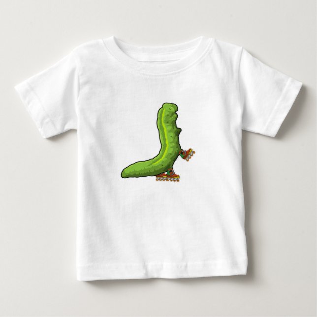 Caterpillar as Inline skater with Inline skates Baby T-Shirt (Front)