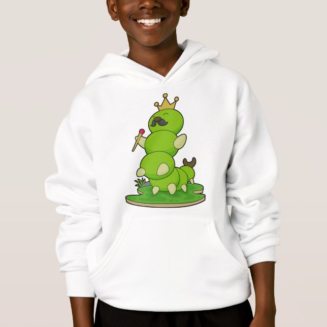 Caterpillar as King with Crown Hoodie (Front)