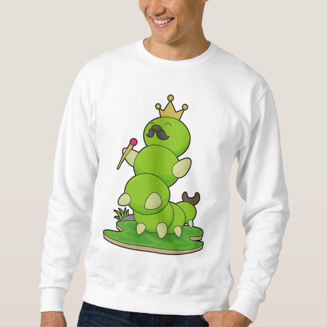 Caterpillar as King with Crown Sweatshirt (Front)