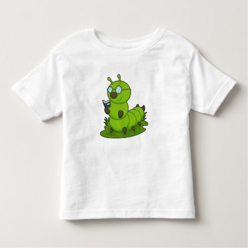 Caterpillar as Nerd with Glasses  Book Toddler T_shirt