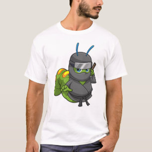 Caterpillar as Ninja with Sword T-Shirt