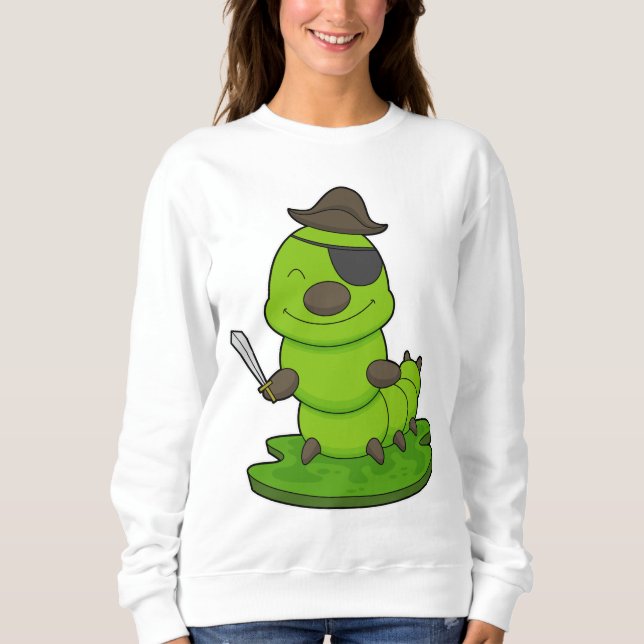 Caterpillar as Pirate with Sword Sweatshirt (Front)