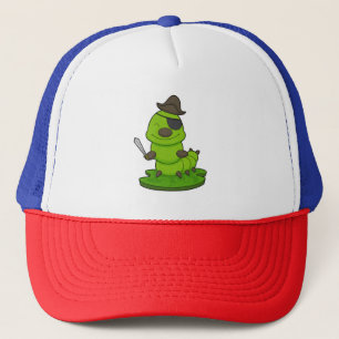 Caterpillar as Pirate with Sword Trucker Hat