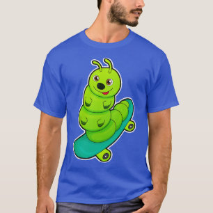 Caterpillar As Skater With Skateboard  T-Shirt