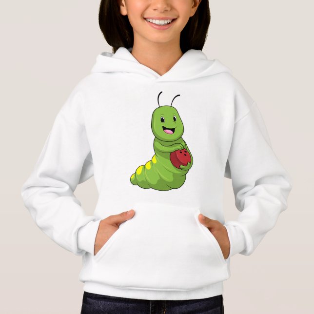 Caterpillar at Bowling with Bowling ball Hoodie (Front)