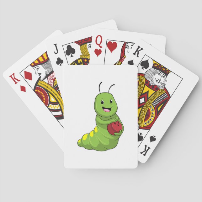 Caterpillar at Bowling with Bowling ball Poker Cards (Back)