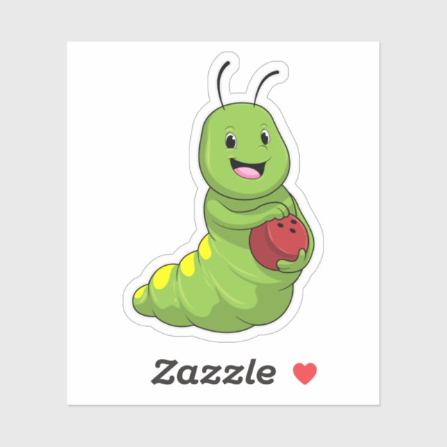 Caterpillar at Bowling with Bowling ball Sticker (Sheet)