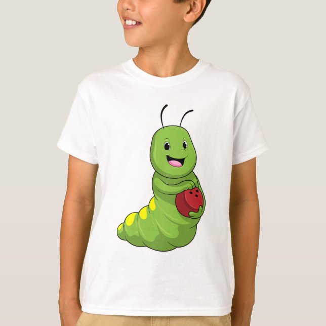 Caterpillar at Bowling with Bowling ball T-Shirt (Front)